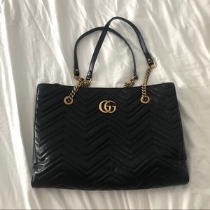 GG Marmont Medium Quilted Leather Shoulder ToteBag